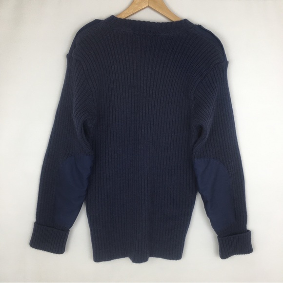 Vintage Brigade Quartermasters Woolly Pully Sweater Blue 100% Pure New Wool - Picture 10 of 10